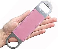 Vista 4 de LaserGram Abrebotellas, mariposa cola de golondrina, grabado personalizado incluido (cuero sintético, rosa)