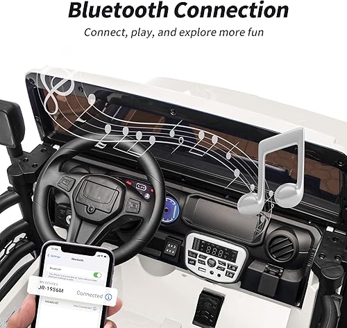 Miniatura 7 de 24V 9Ah paseo en juguete para niños grandes, 2 plazas 4WD Ride-on camión niños vehículo eléctrico coche wteledirigido - blanco