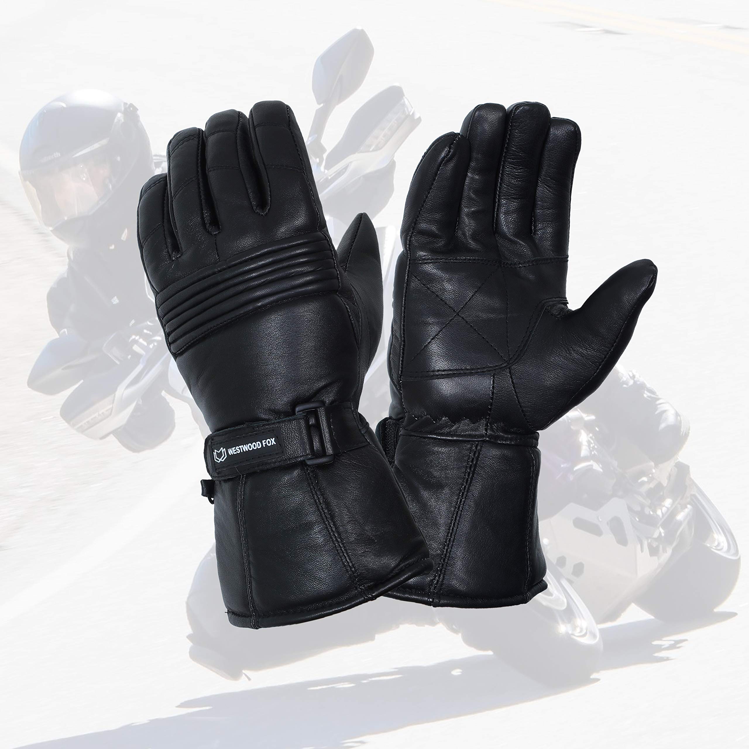 Gants Moto Tactile Gants Moto Hiver CE 2KP - Cuir Véritable - Imperméable 3M Thinsulate - Tactile Gants Tactile Thinsulate