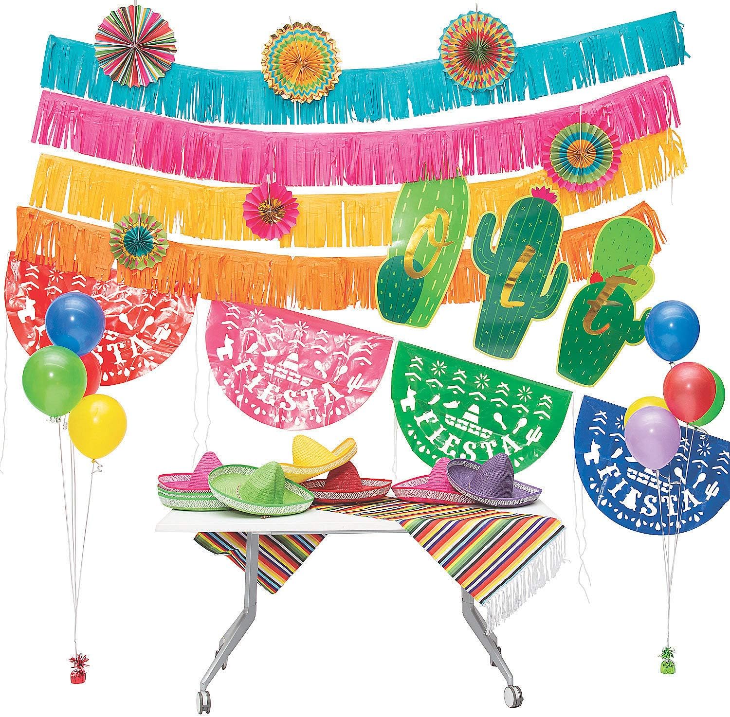 Fiesta Party Decor Kit - Party Decor - 77 Pieces-Cinco De Mayo Party Supplies, Fiesta Themed Events