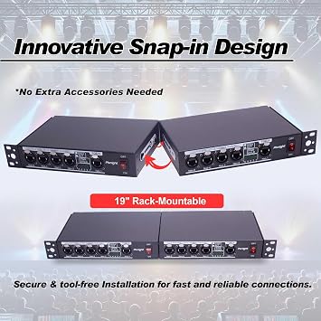 Pknight Stage Signal etherCON Network Switch POE Available