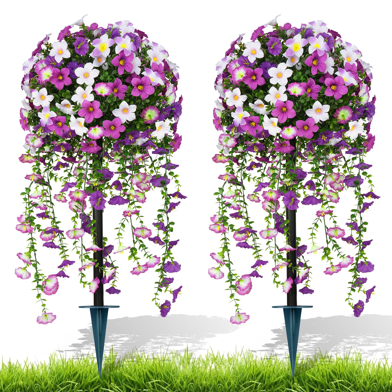 Artificial Morning Glory Topiary Trees