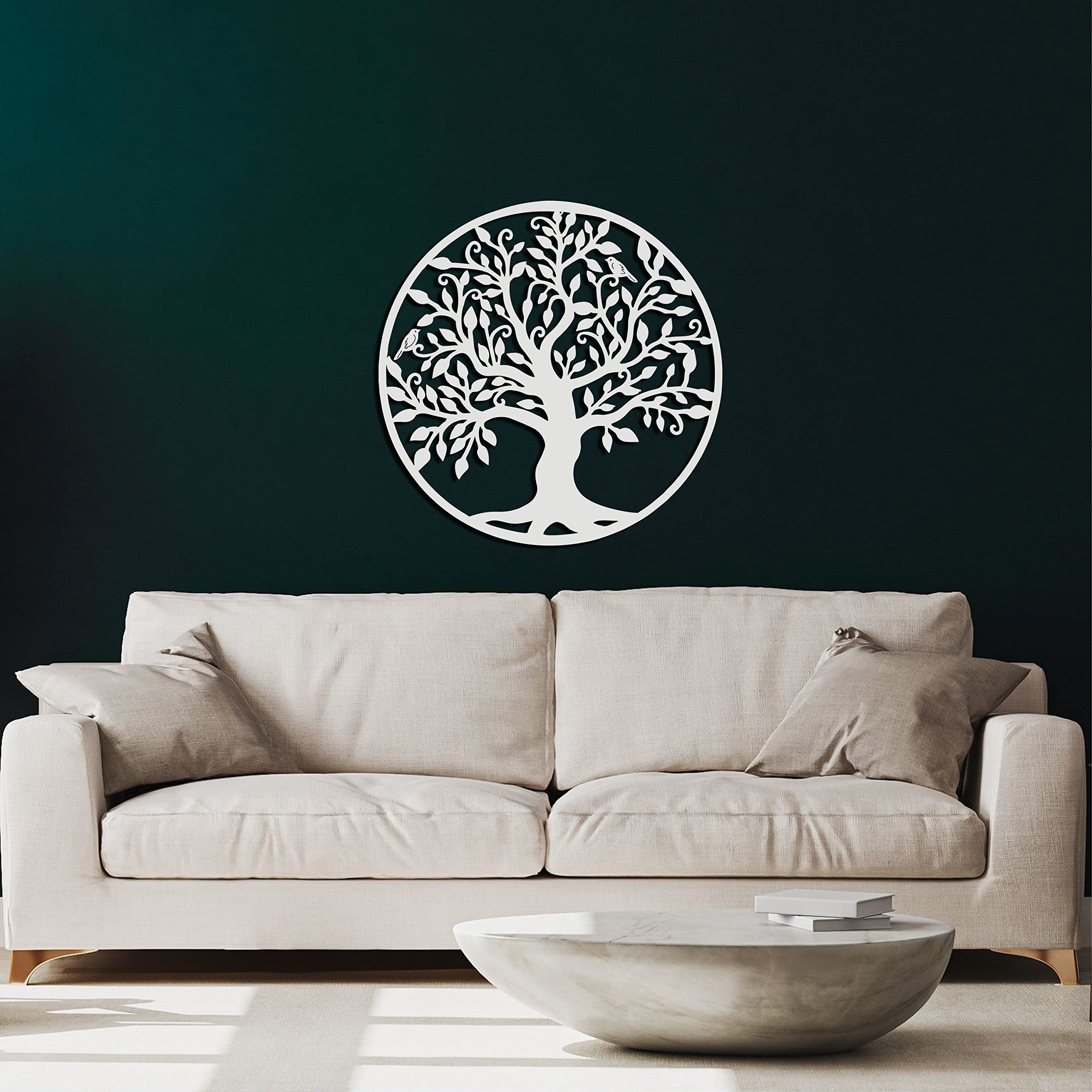 Yalikop Tree Of Life Wooden Wall Art Decor Wooden Wall Sculpture 11.8 Inch Tree Of Life Wood Hollowed Out Hanging Sign For Farmhouse Home Hanging - View #7