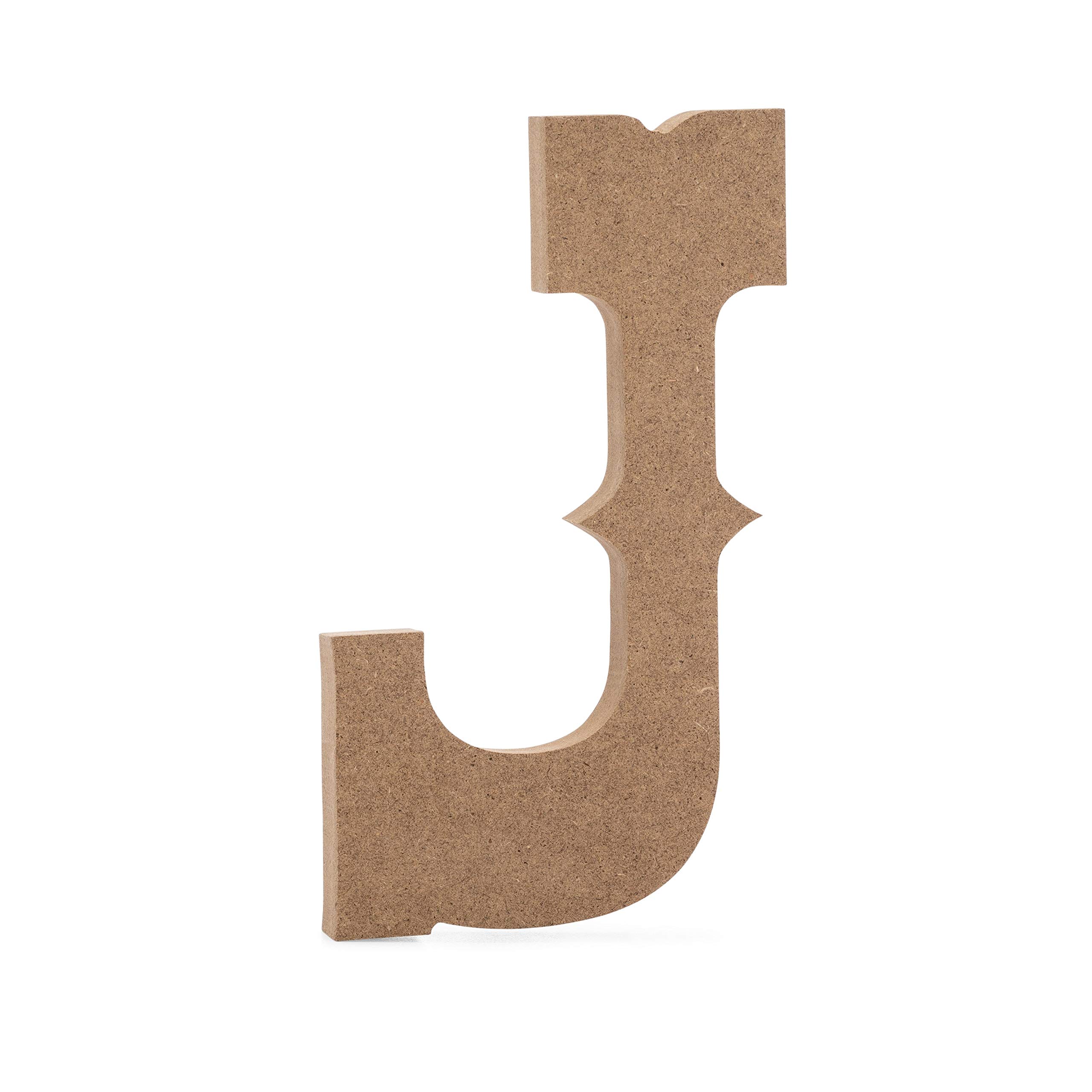 JoePaul's Crafts (15cm , J) - 15cm Western Wooden Letter J - Premium MDF Wood Wall Letters (15cm , J)