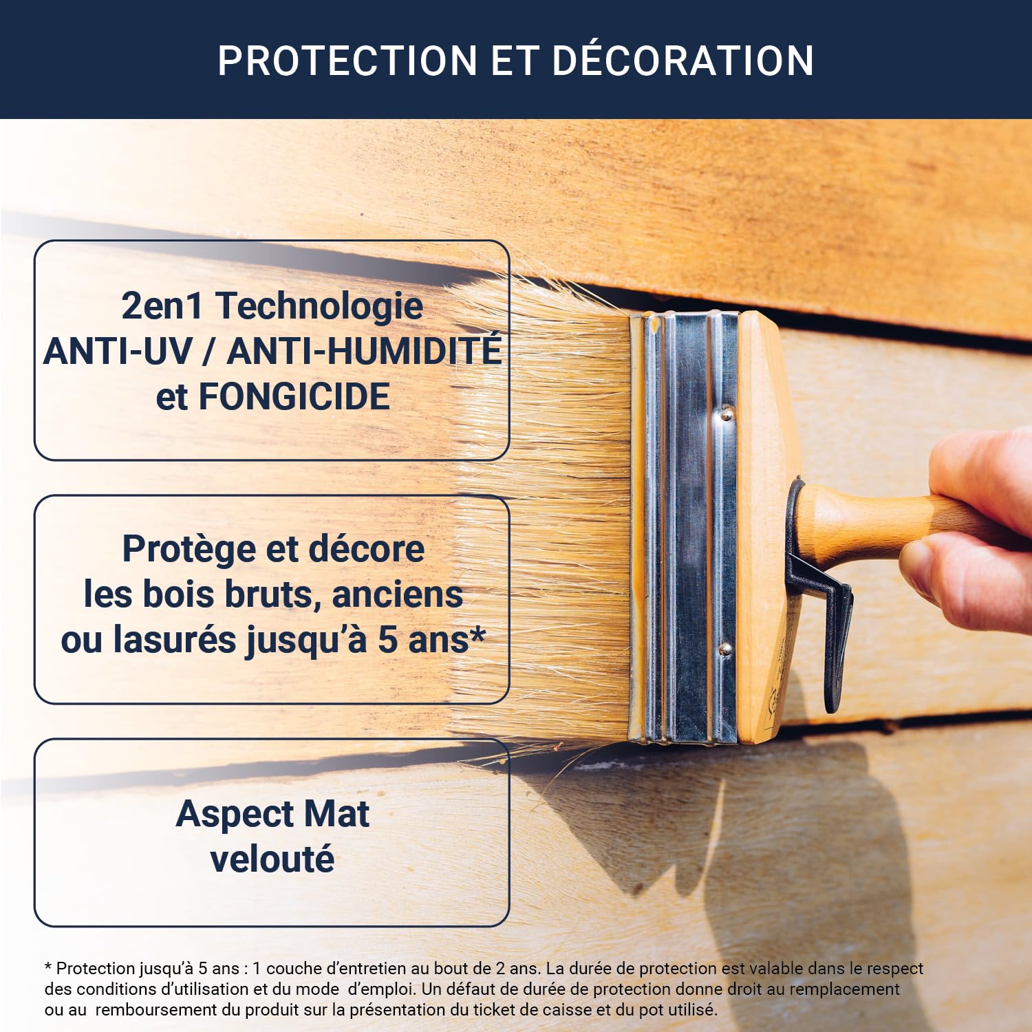 Lasure 2 en 1 Haute protection - Chene moyen satin - BONDEX - 5 L