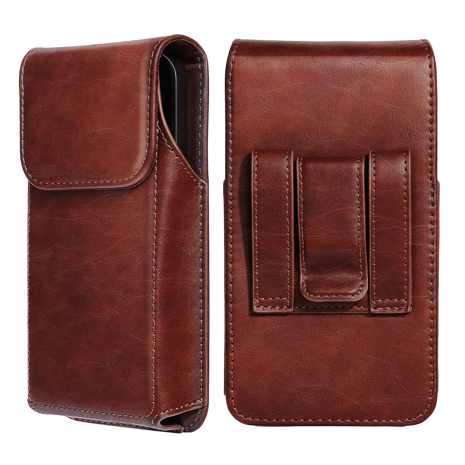 Fondina Protettiva Lusso Custodia Flip Verticale In Vera Pelle Con Clip Da Cintura Per A 868754 - Foto 2