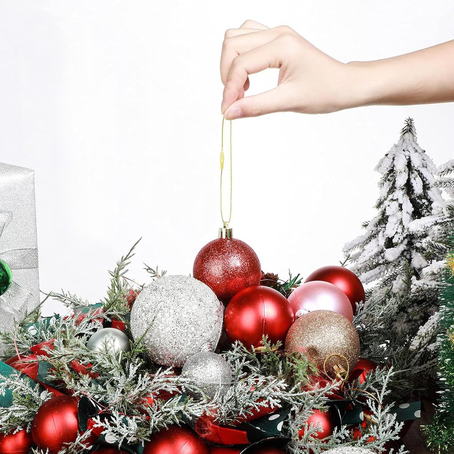 200 Ficelles Suspension Pour Décorations Noël - 20cm, Or Et Argent - Bouton-pression Facile - Pour Sapin, Mariage, Fête