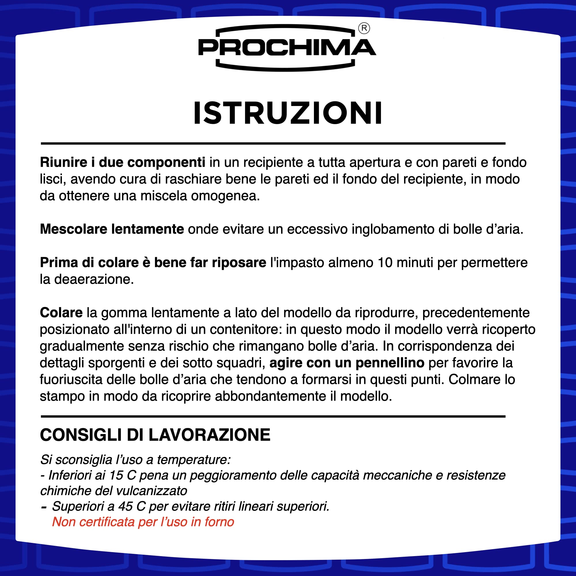 Prochima, Sillplay 184/30 A+B, Gomma Siliconica Bicomponente da Cucina, Prodotto Ideato per Stampi Antiaderenti per Derivanti dallo Zucchero, 100% Made in Italy, 1 Kg