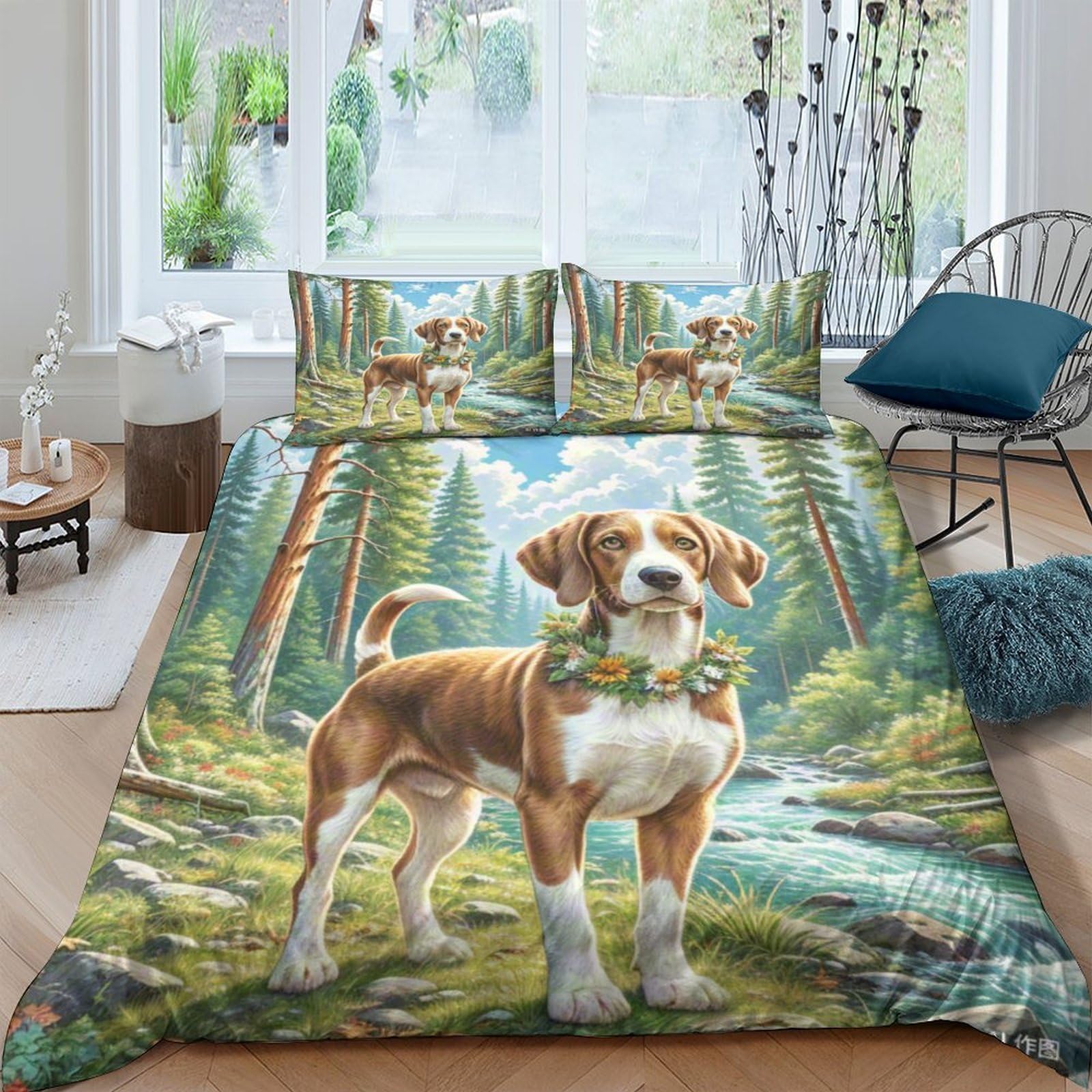 Linge de lit Braque Allemand 3D microfibre de qualité supérieure
