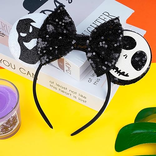 Miniatura 5 de FANYITY Orejas de ratón, diadema de lentejuelas con orejas de ratón para niños, niñas y mujeres, Halloween y viaje de Disney (HYL)