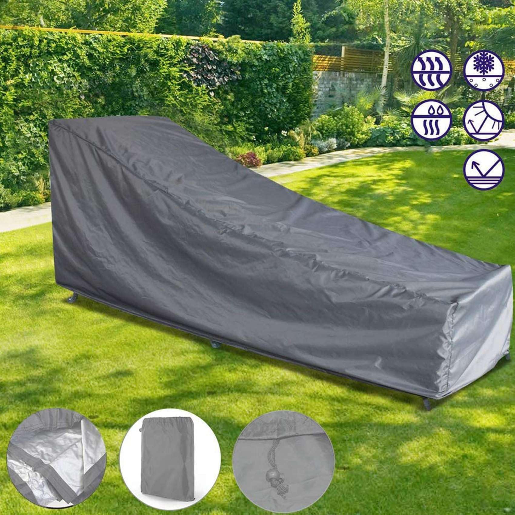3X Copertura per 208 X 76 X 41/79 cm Copertura per Copertura per Lettino da Giardino Resistente alle Intemperie per Mobili da Giardino