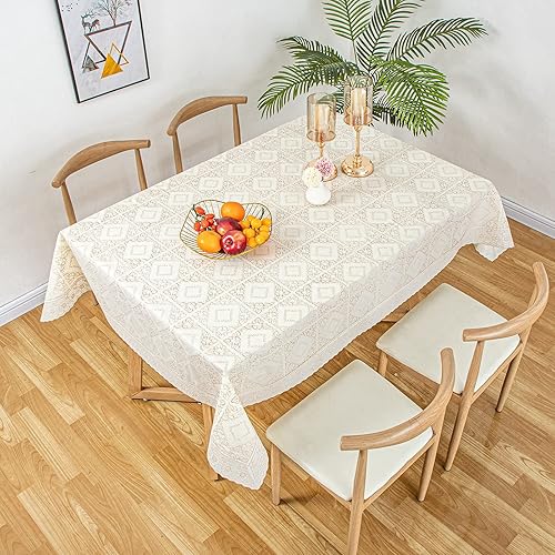 Vista 81 de Mantel rectangular de vinilo de 52 x 70 pulgadas con reverso de franela, mantel para el día de San Valentín, mantel de hule 100% impermeable Azul