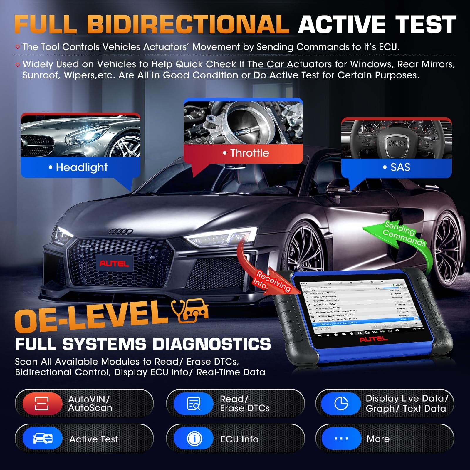 Autel MaxiIM IM508S Android (Ulepszono IM508, Aktualizacja 2 Lata) 2025 Najnowszy Programowanie Kluczy Samochodowych Skaner Diagnostyczny (z XP200), 40+ Usług, Pełna Diagnostyka Systemów