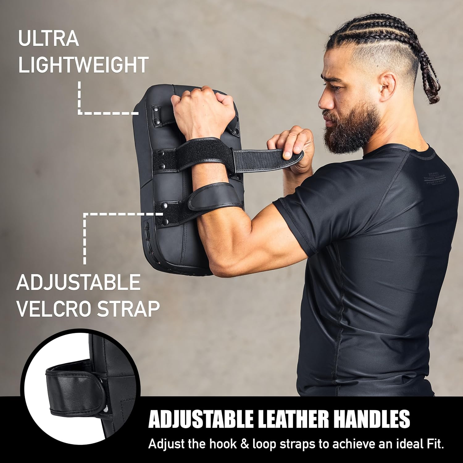 Elite Sports Muay Thai Kickboxing Training Pad for Kickboxing, MMA, Taekwondo, Karate. Ideal for Punches, Knees, and Kicks in Martial Arts Training (ONE PAD ONLY)