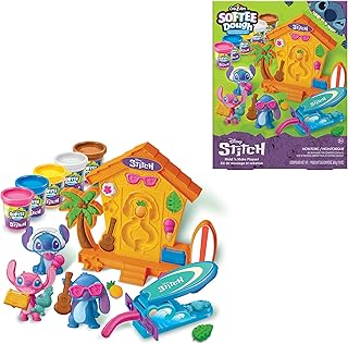 LEXIBOOK, Kit para fabricar Figuras de Stitch con Masa moldeable Suave y maleable, CRDOUGH50D