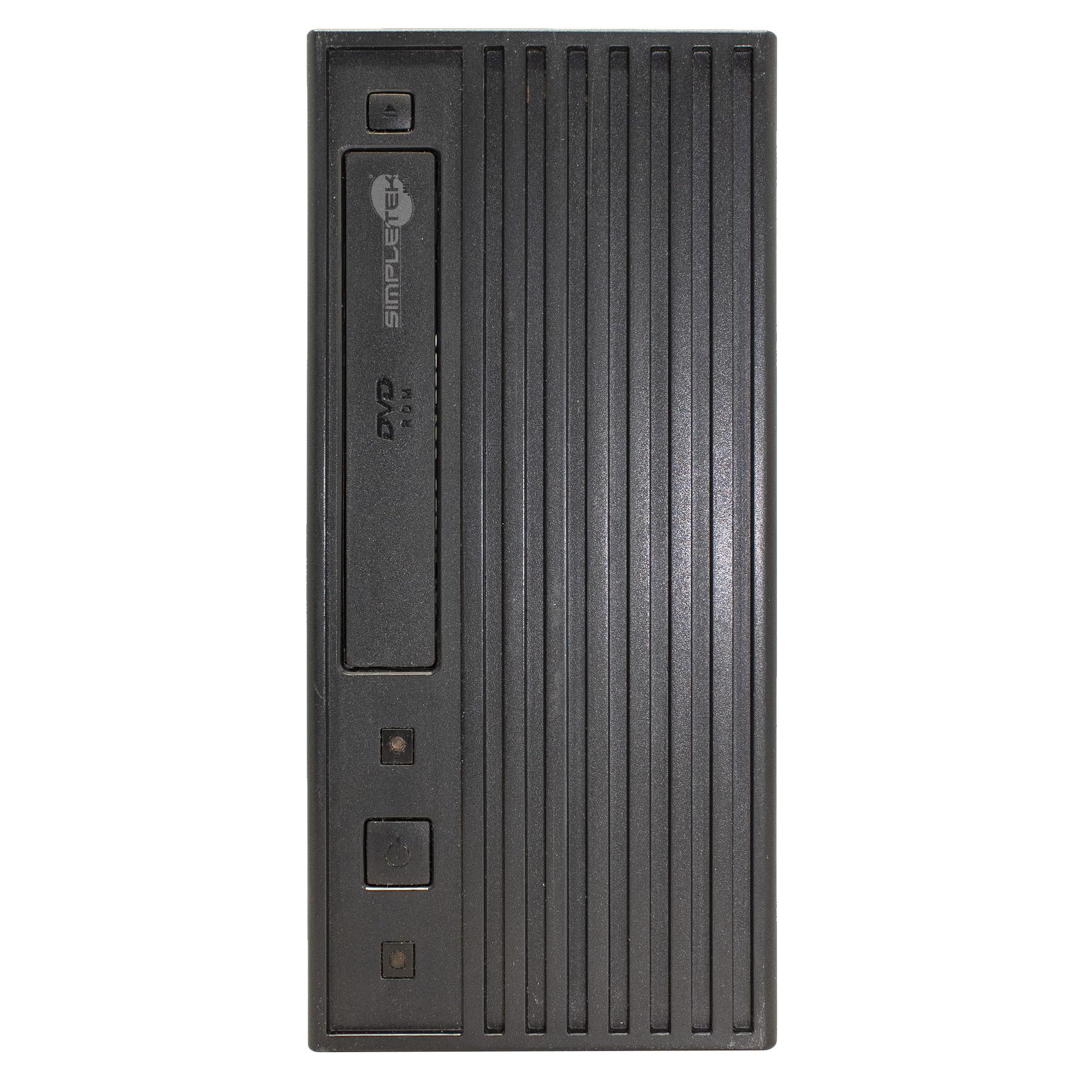 SIMPLETEK - Case PC BT-02B-U3 Mini Tower SFF SFX ITX | 2x USB 3.0 + Audio Frontali | Slot Ventole 80mm + 2x 60mm + 3,5" + 5,25" + 2,5" + PCI | Alimentatore PSU 350W Incluso (Ricondizionato)