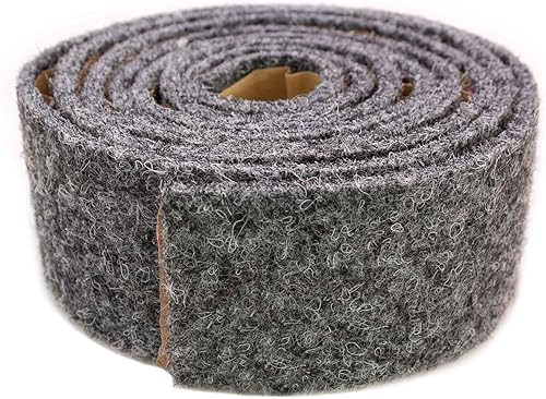 Nadelfilz TURBO Bodenbelag Sockelleiste Grau Meterware – Rutschhemmende, stuhlro