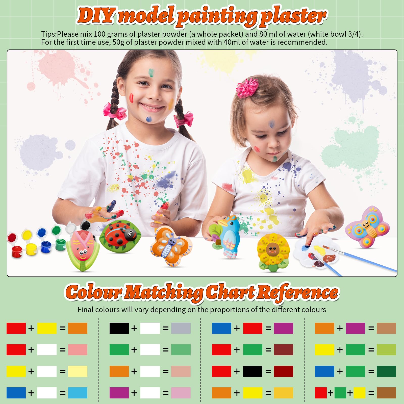 11 Pièces Kits De, Moulage Sûr Et Sans Odeur, Platre Pour Moulage