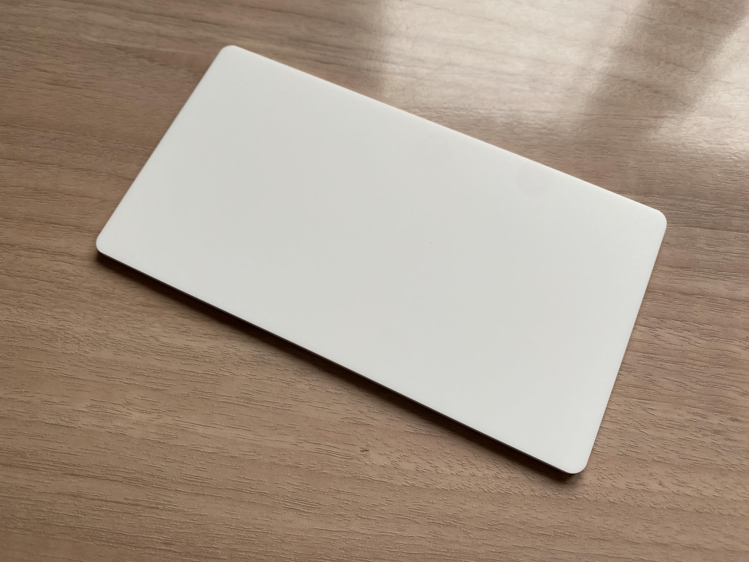 [WOOTTON INDUSTRIES LIMITED] Door Push Finger Plate Matt White Rectangle Mini 140mm x 75mm Self Adhesive - No Holes (Indoor Use)