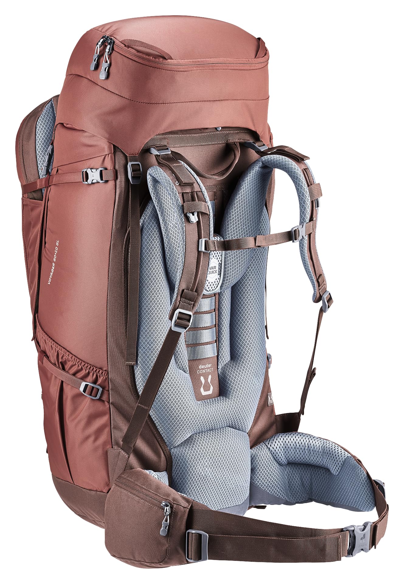 Deuter Kobiety Voyager Plecak, Czerwony, 60+10 l