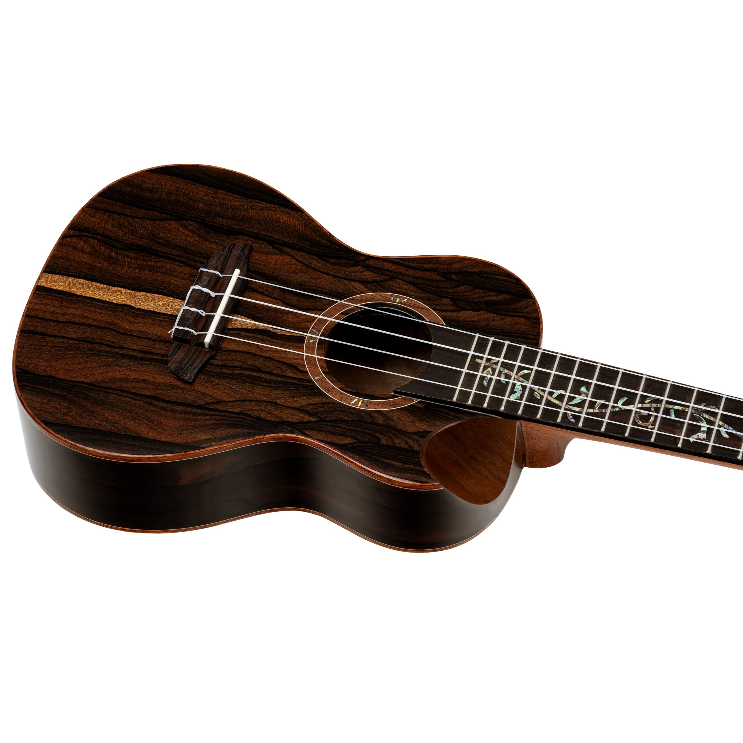 Ortega Guitars Ukulele Concerto Elettro-Acustico – Elite Series – Gig Bag Inclusa – Ziricote, Natural (RUET-ZC)