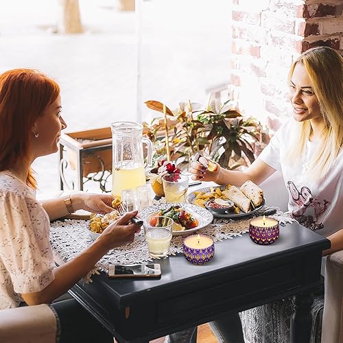 Miniatura 7 de Juego de velas perfumadas de regalo, paquete de 48 velas aromáticas para el hogar, juego de velas de aromaterapia de cera de soja de larga duración