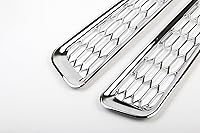 Vista 3 de Parachoques delantero parte inferior antiniebla Ventilación cromada nido de abeja Cubierta para Ford F150 Raptor 2015-2020 Accesorios