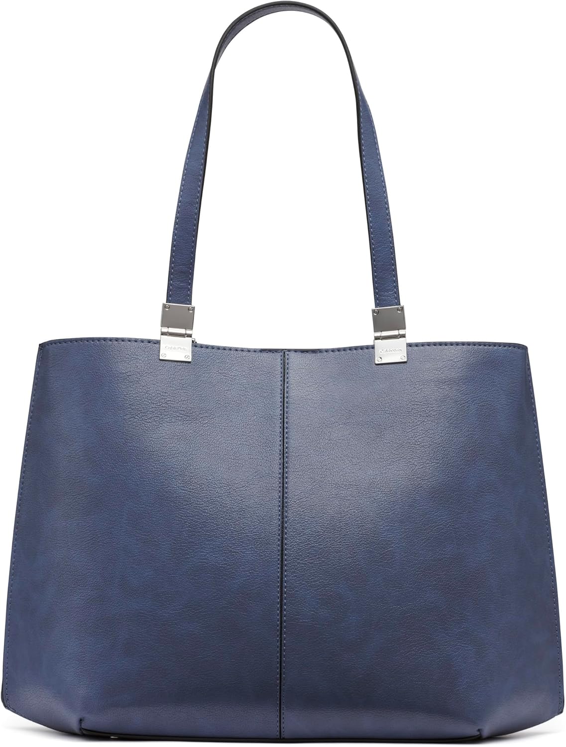 Calvin Klein Women's Granite Geometric Tote Bag – Vegan Leather, Monogram, 3 Pockets