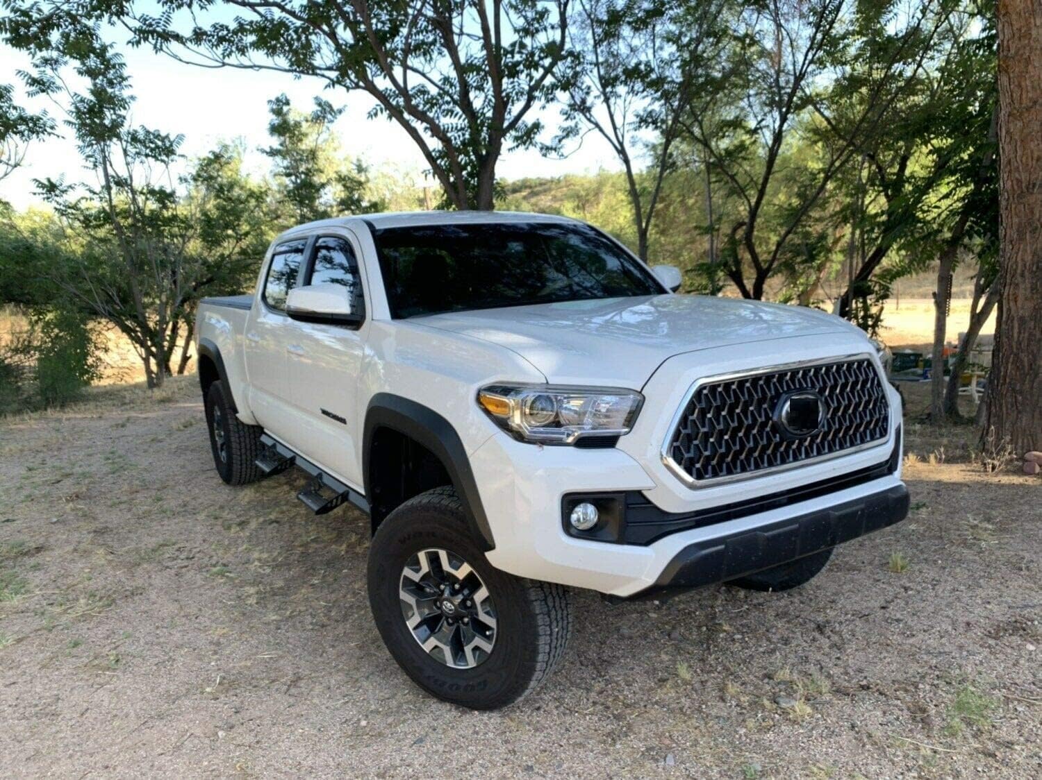 Compatible with Hexagon Side Step nerf bar for 2005-2023 Toyota Tacoma Double Cab 4 Full Doors (Hex Style) Fit 2023 Model