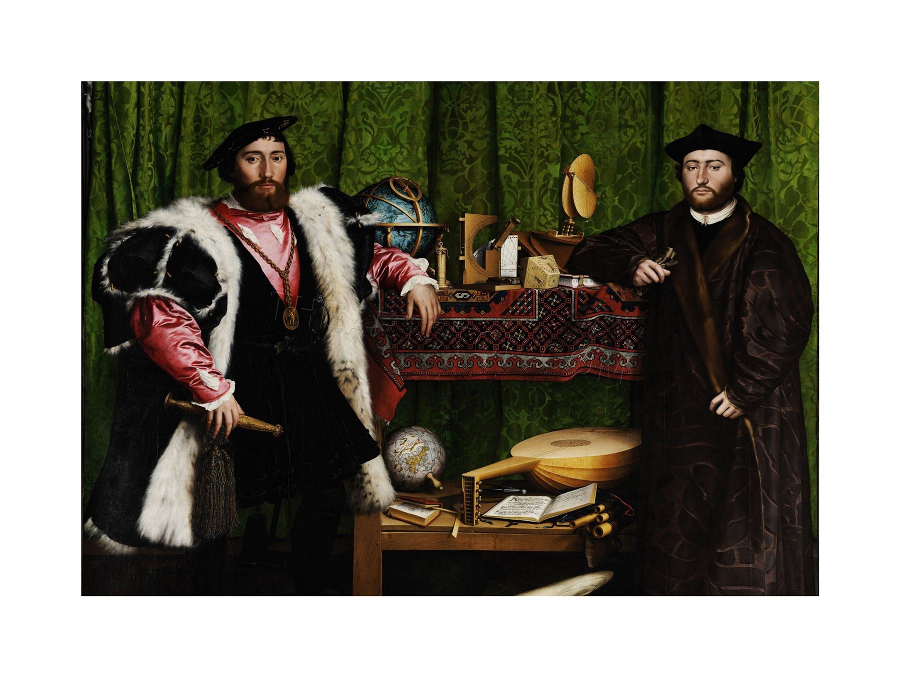 Wee Blue Coo Painting Portrait Study Holbein Ambassadors Wall Art Print