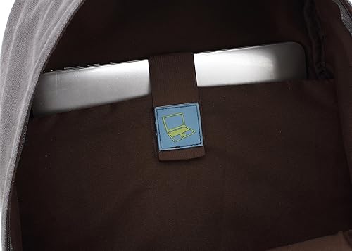 Miniatura 9 de kayond Bolso ligero del ordenador portátil de la lona del estilo casualmochilas lindasmochila de la escuela, Gris, Mochilas de viaje