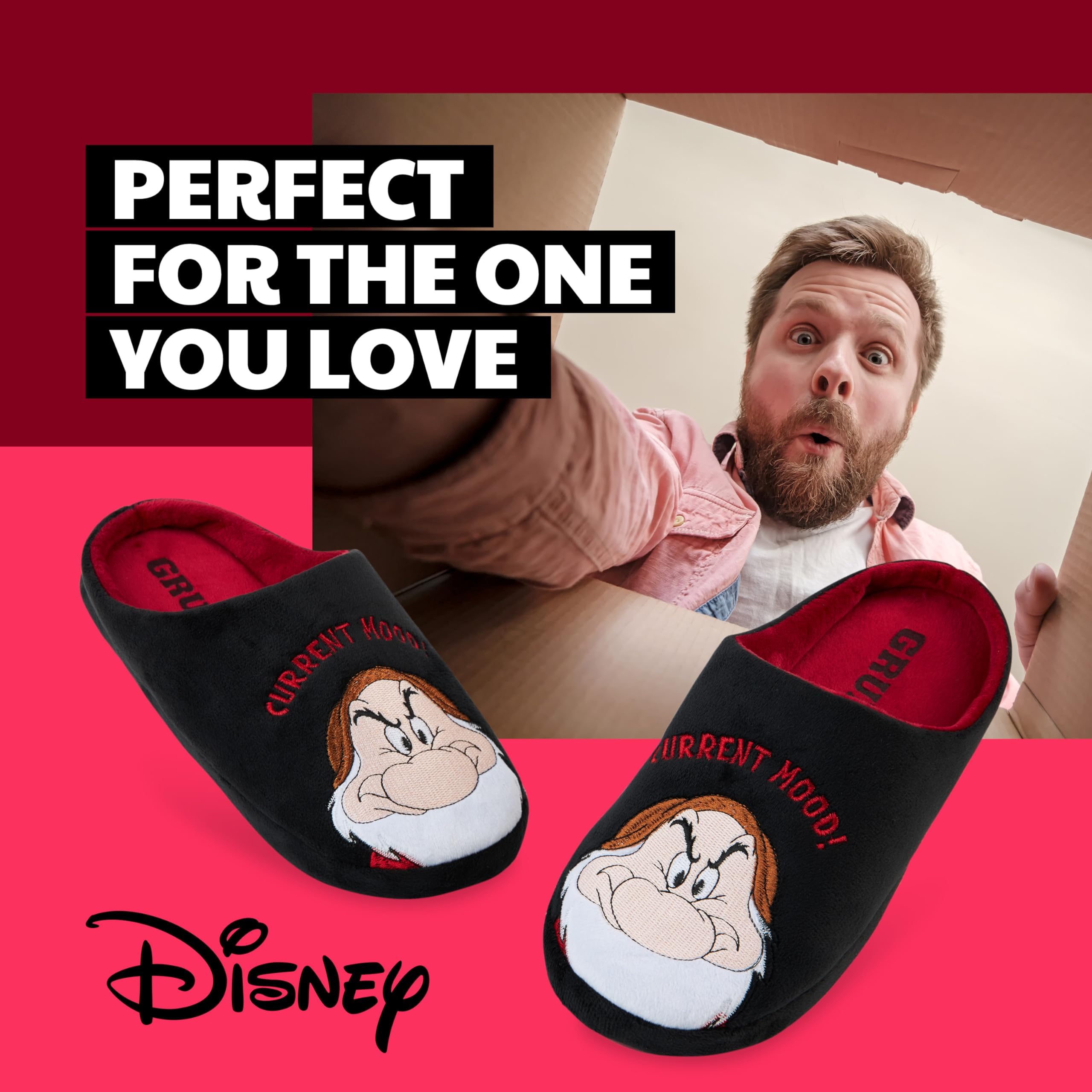 Disney Pantofole Uomo - Ciabatte Uomo Invernali Antiscivolo Divertenti - Slippers Calde da Casa Baby Yoda Gadget Regalo