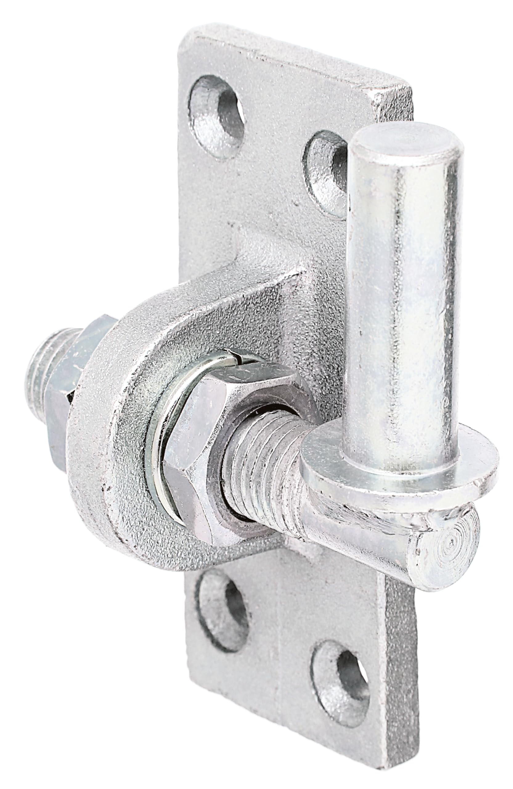 Alberts Steel 318246 Hook For Screwing On | Adjustable By 20 Mm | Electrogalvanised, Thick-Layer-Passivated | Backset Ø16 Mm | Plate 105 X 45 Mm