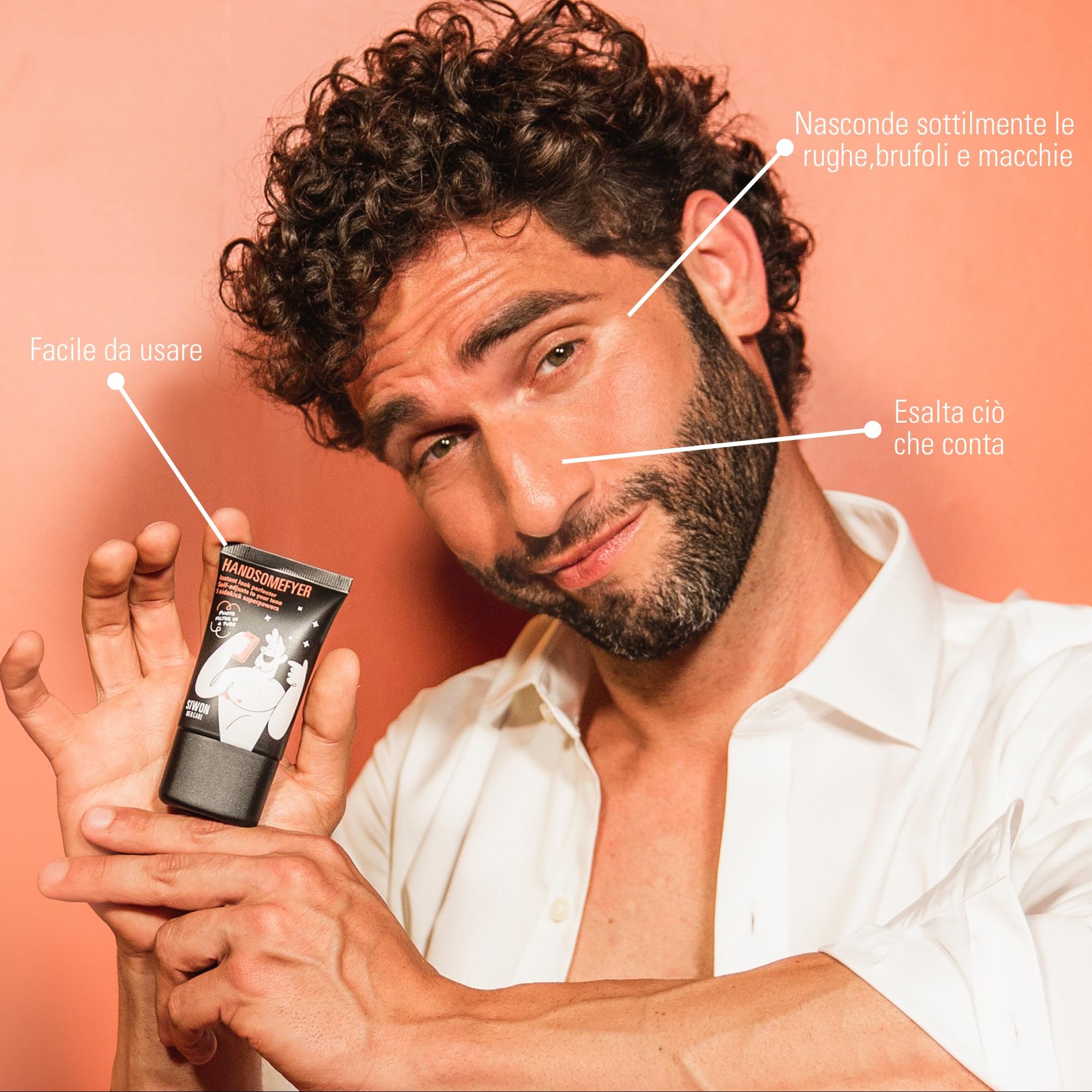 SIWON | Handsomefyer | Crema viso idratante per uomo tutto in uno con un buon effetto viso - 30ml | Crema leggerissima per la cura del viso maschile. Crema uomo viso antilucido. Creme viso uomo