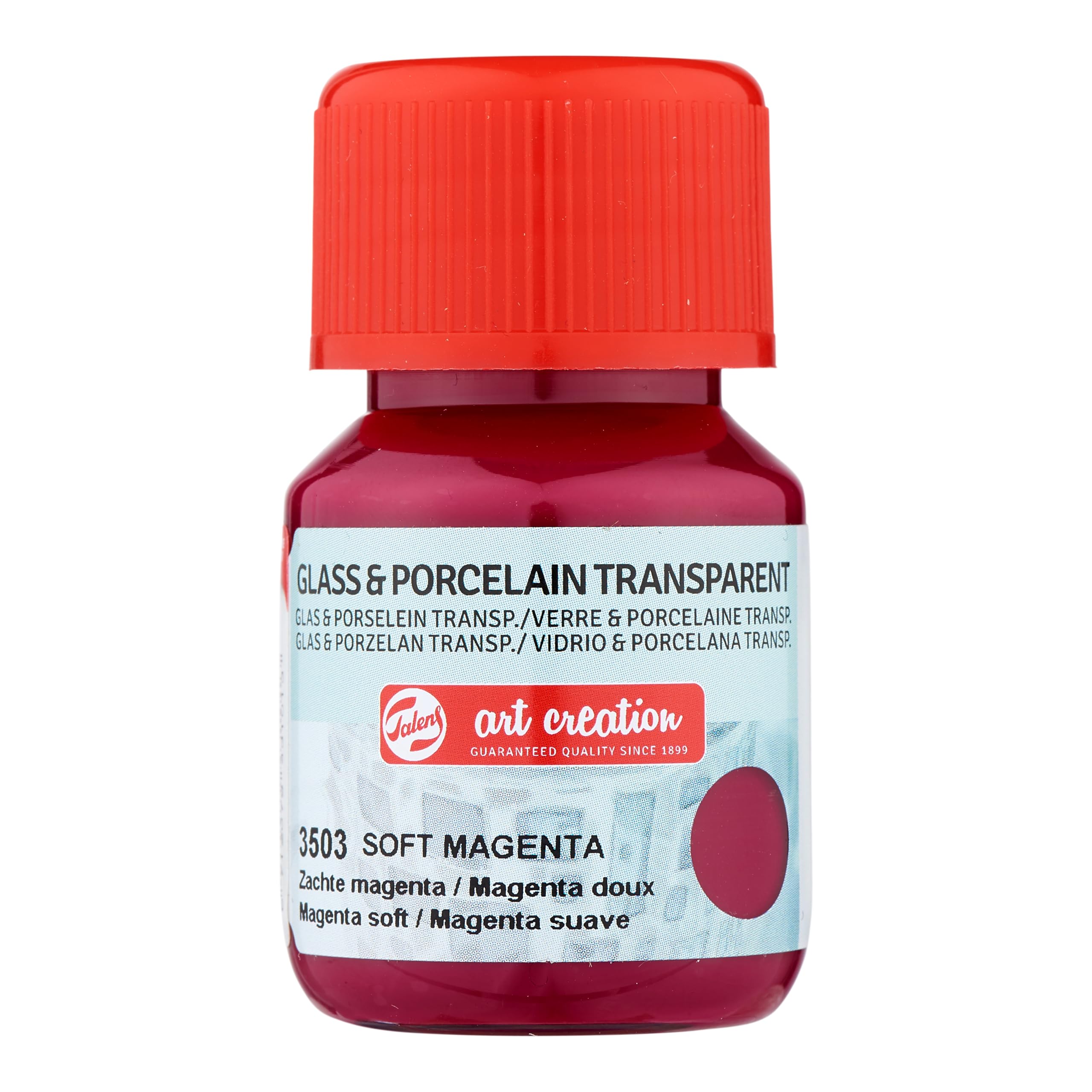 Talens Art Creation Soft Magenta Glass & Porcelain Transparent Jar 30Ml 3503 (411335030), 1 Unidad (Paquete De 1)