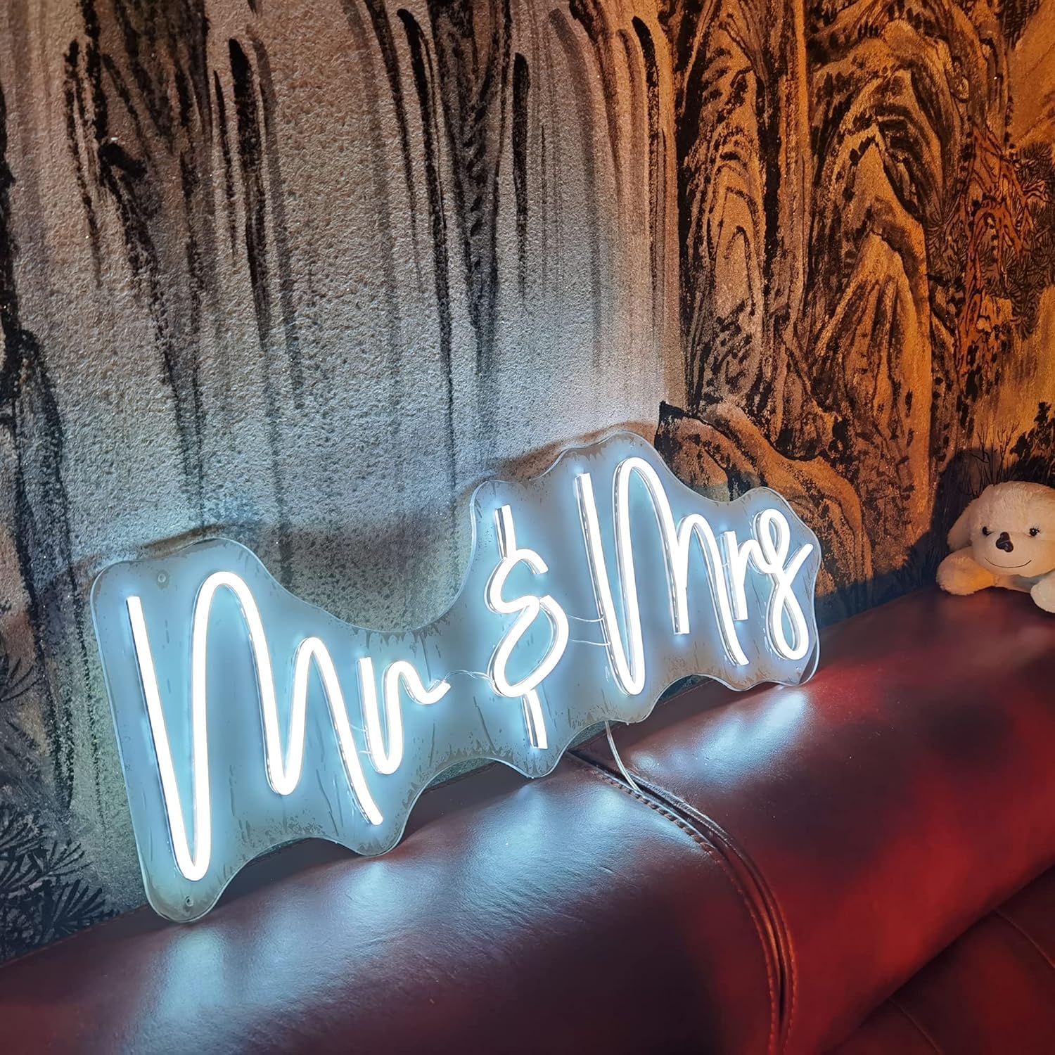 Cartel de neón personalizado, LED de acrílico grande, decoración de pared para dormitorio, barra de boda, fiesta al aire libre
