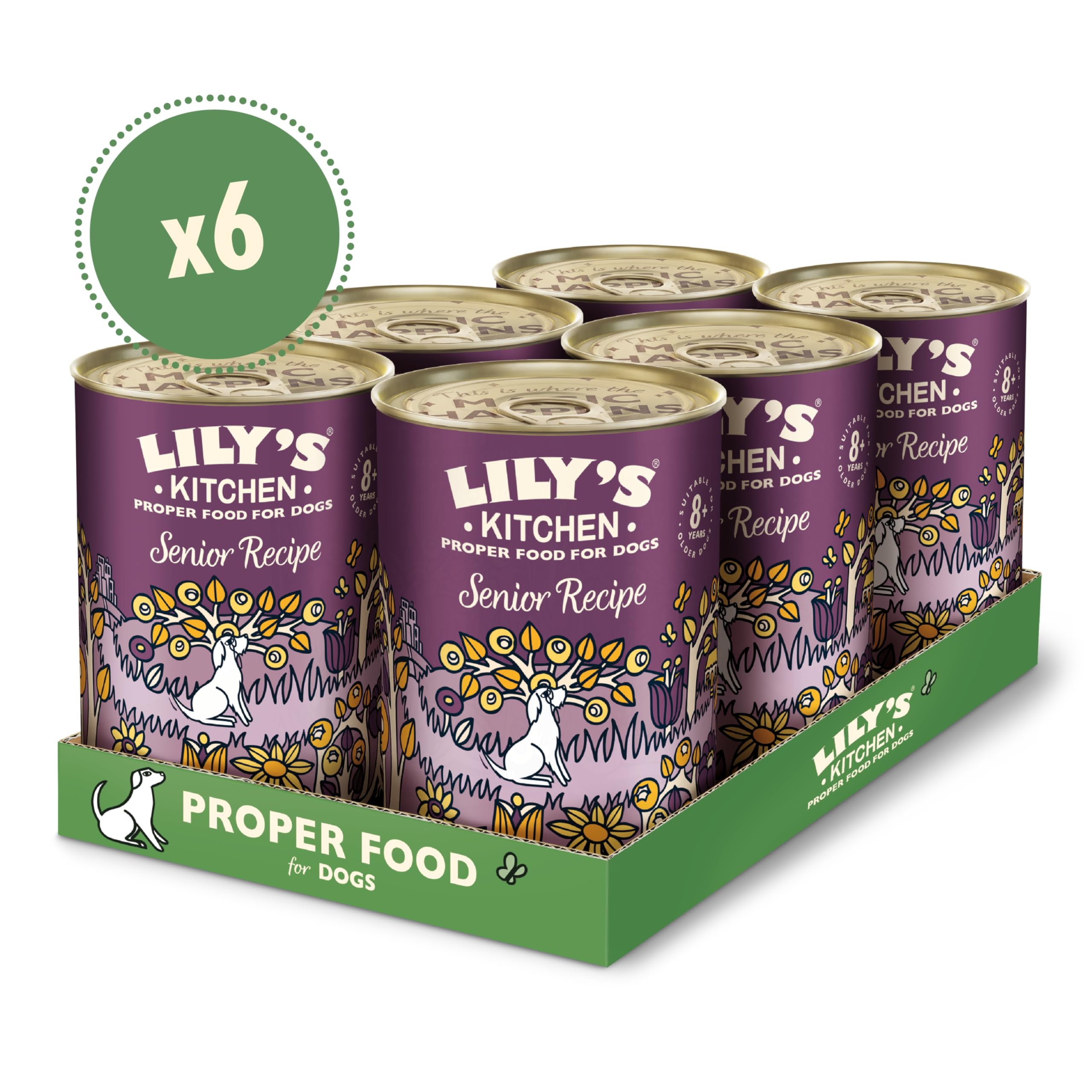Lily's Kitchen Prodotto con ingredienti naturali Cibo umido per cani Ricetta per cani senior con tacchino 6 x 400 g