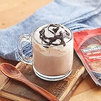 Vista 6 de Ghirardelli Mezcla de chocolate doble de cacao caliente, caja de 3 libras, (aproximadamente 43) paquetes de 0.85 onzas con cuchara de cacao