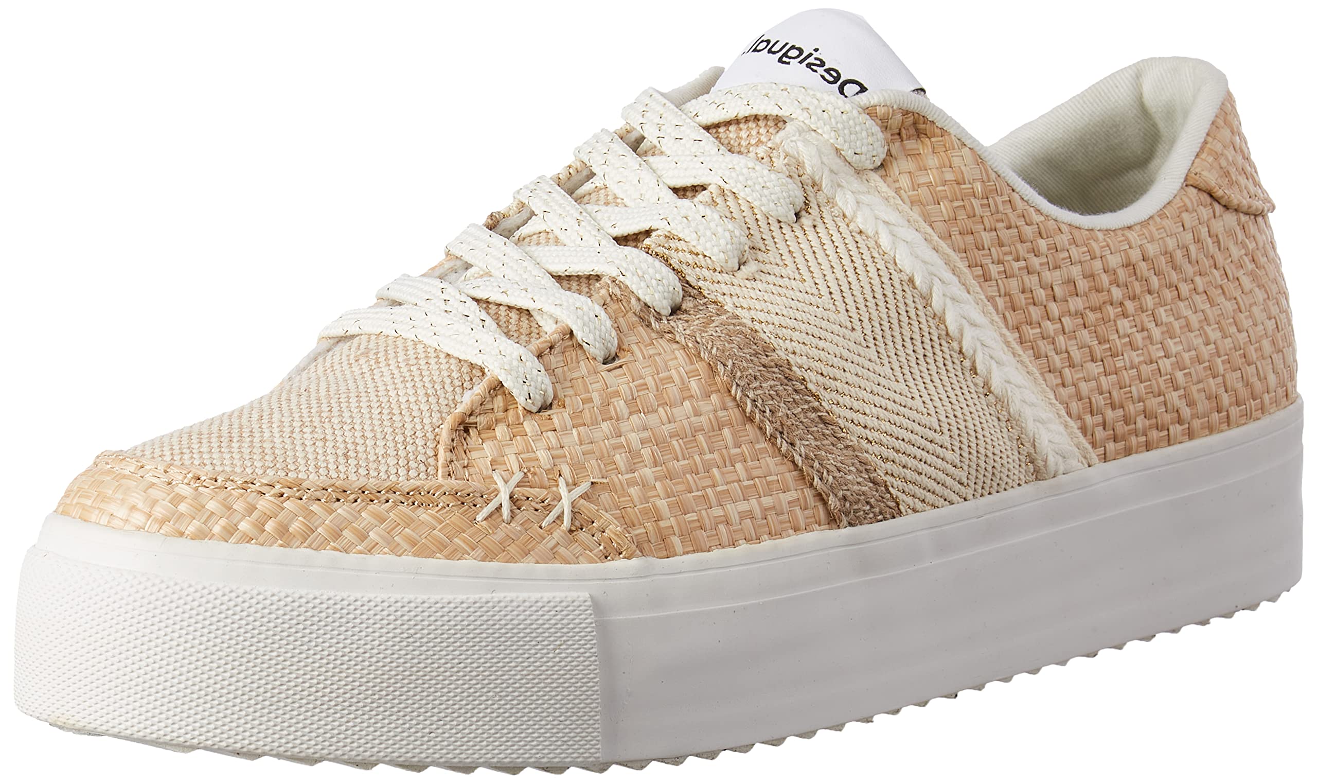 Desigual Women's Shoes_Street_Natural Sneaker, White, 2 UK