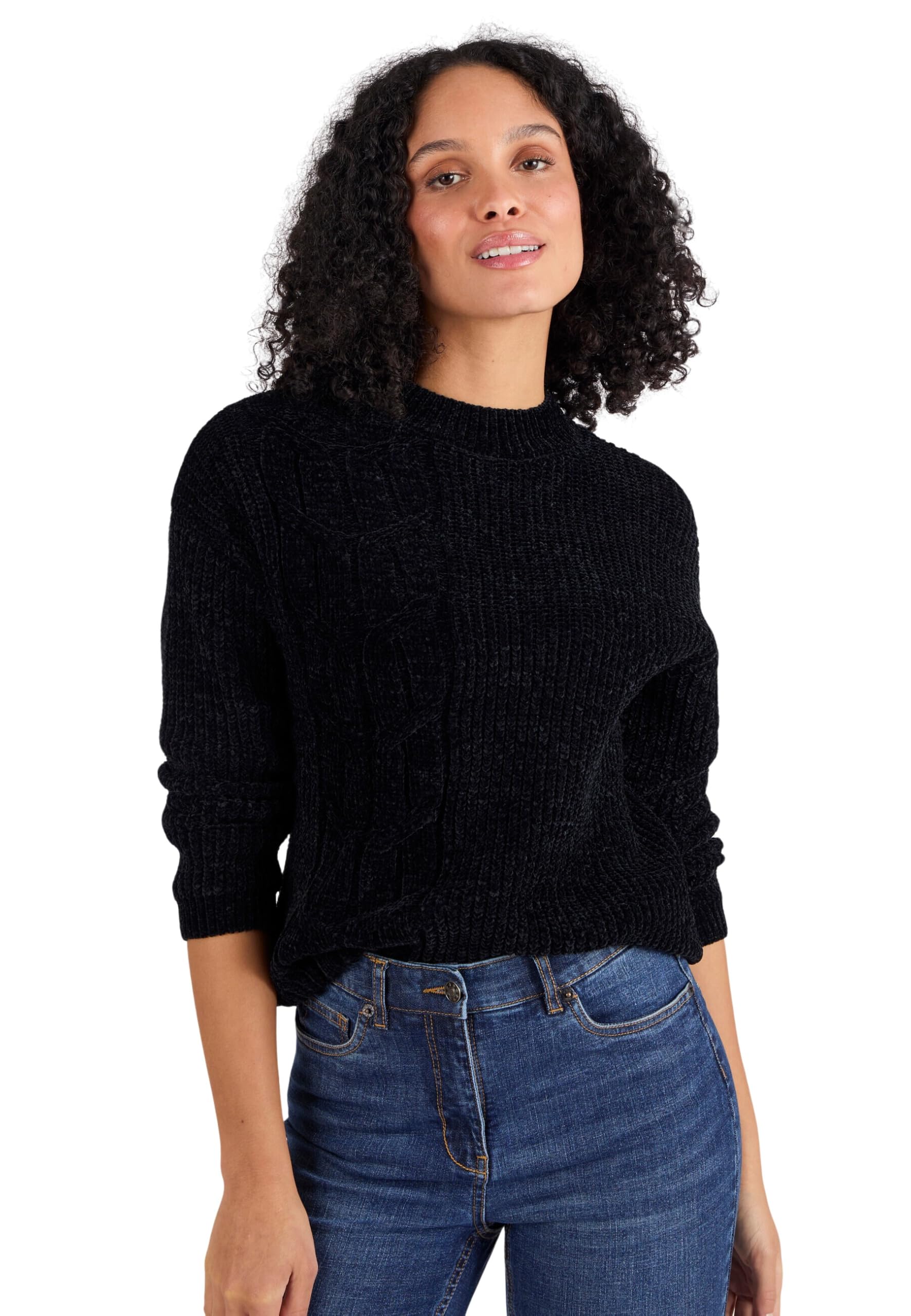 Damart - Recycled Chenille Jumper, Black, 10/12