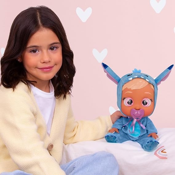 Cry Babies Disney Stitch -12 Baby Doll, Stitch Themed Pajamas, for Girls and Kids 18M and Up