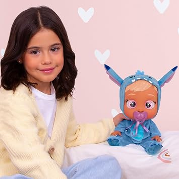 Cry Babies Disney Stitch -12 Baby Doll, Stitch Themed Pajamas, for Girls and Kids 18M and Up