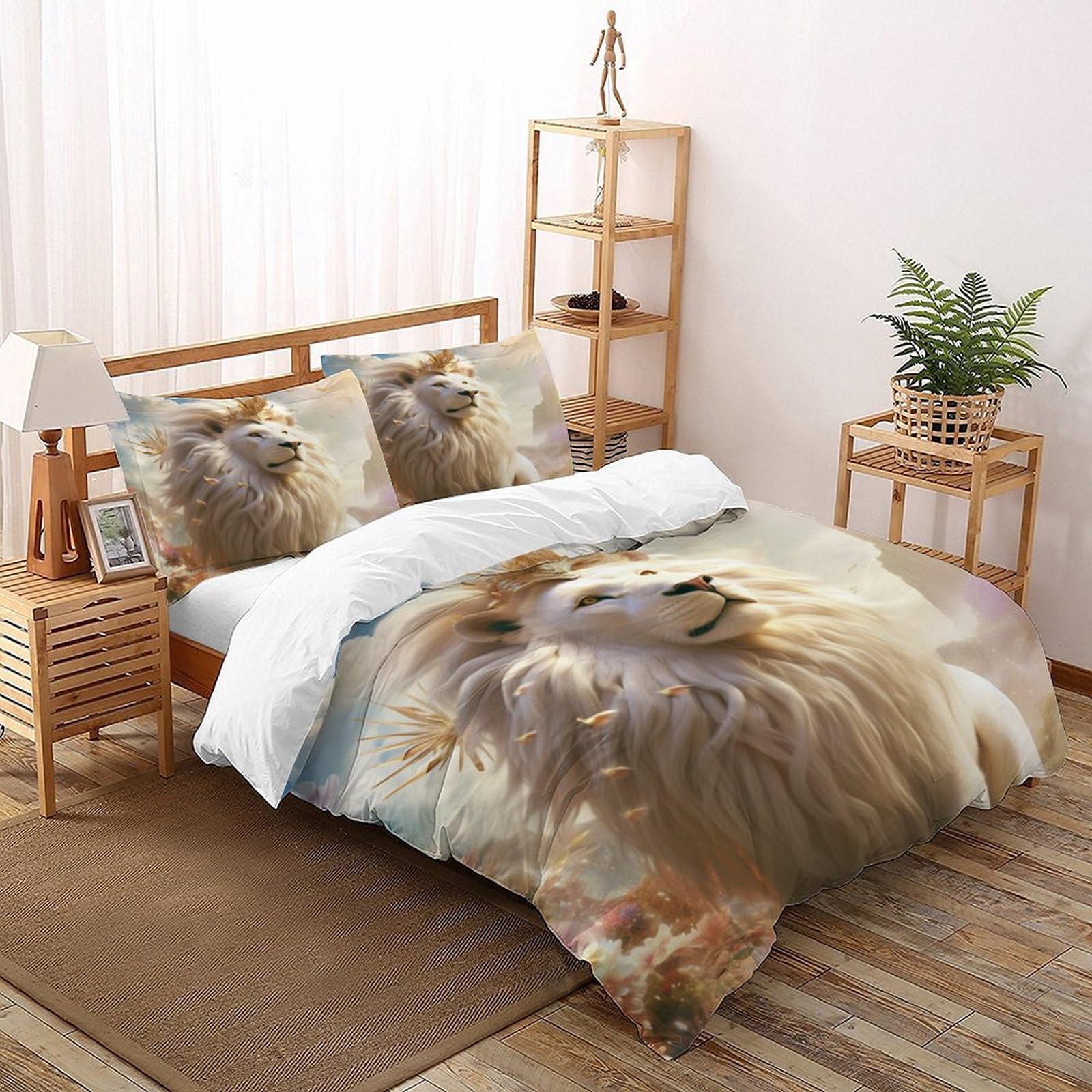 Housse de couette animaux pour chambre adulte et enfant motif faune sauvage
