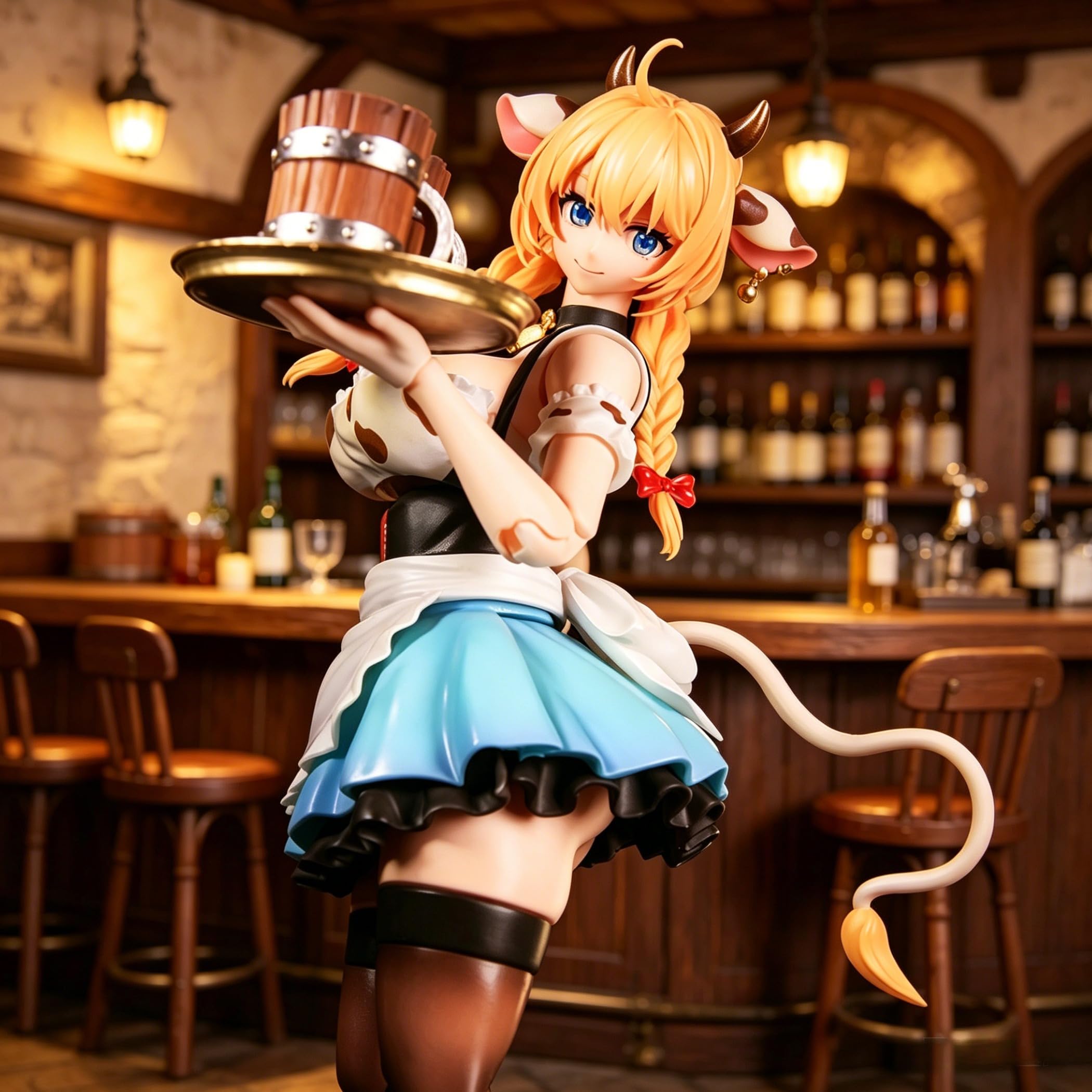 LADoTOYS Magic Continent Land Squad Daisy Taurus Waitress Ver. Cow Maid Girl Action Figure Articolata Modello da Collezione con Accessori, Decorazione Desktop e Regalo 1/12 15 cm