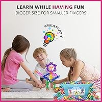 Vista 9 de Curious 2 Learn Bloques de construcción de 300 unidades – Juguetes STEM para la creatividad – Regalo de cumpleaños para niños de 4 años – Juego