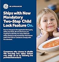 Vista 2 de GE Countertop Microwave Oven, Compact 1.1 Cubic Ft., 950-watt Capacity, 6 Auto Cooking Settings, Child-Lock Technology, Kitchen Essentials for The