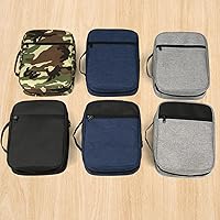 Vista 6 de Funda para Biblia con Asa Duradera, Estuche de Transporte para Libros Bolsa de Iglesia para Biblia, Protectora con Bolsillo con Cremallera