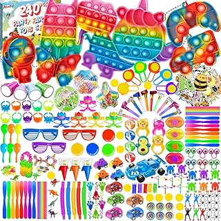 (240 Pcs) Party Favors Sensory Fidget Toys Pack, School Classroom Rewards Goodie Bag Party Favors for Kids 4-8 8-12, Pinata Filler Carnival Prizes Stocking Stuffers for Holiday Birthday Christmas Gift