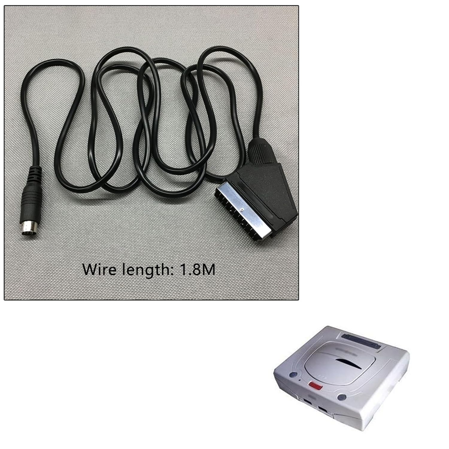 Young Wolf Le câble réel RGB Smart est compatible avec Sega Saturn de 1,8 m de long