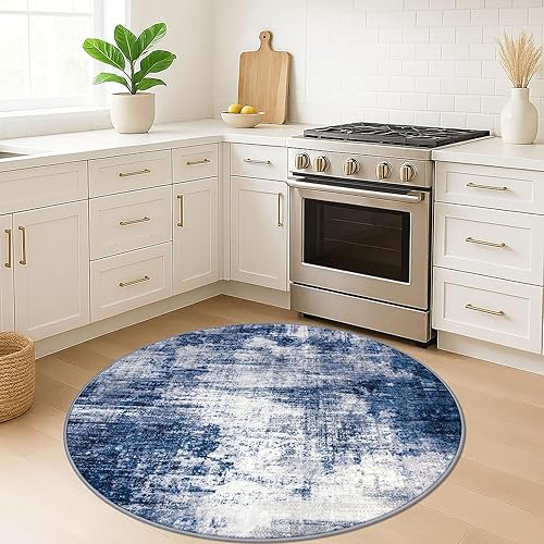 Miniatura 57 de IOHOUZE Alfombra pequeña abstracta de 2 x 3 pies, alfombra de entrada lavable para entrada interior, alfombras con respaldo de goma, alfombra Gris